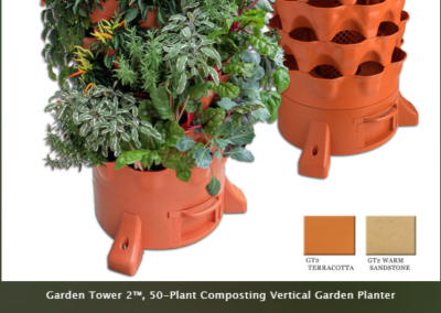 Garden Tower 2™, 50-Plant Composting Vertical Garden Planter