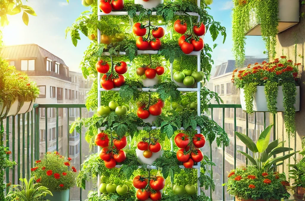 Vertical Gardening Tomatoes Using the Garden Tower Project 2