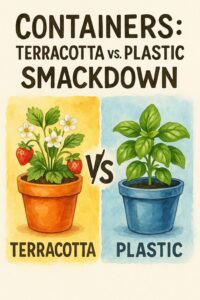 Containers Terracotta vs. Plastic Smackdown Containers: Terracotta vs. Plastic Smackdown
