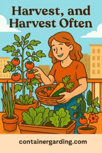 Growing organic food on a city balcony Pinterest 10 Harvest, and Harvest Often