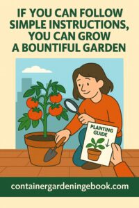 How to Have a Beautiful Container Garden Without the Guesswork, Frustration, or Wasted Money 22 A bountiful harvest of vegetables in containers.