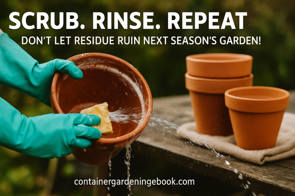 My 7-Step Checklist for End-of-Season Container Cleanup 2 Rinsing Thoroughly to Remove All Residue