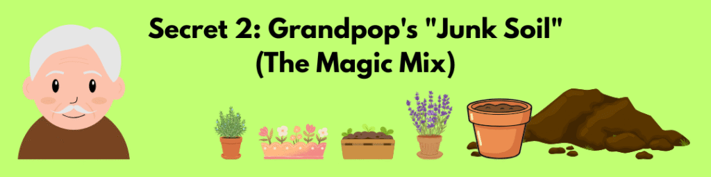 Secret 2: Grandpop's "Junk Soil" (The Magic Mix)